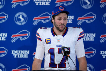 Josh Allen in a sad moment as he makes a special announcement to the bills mafia IMG 4136